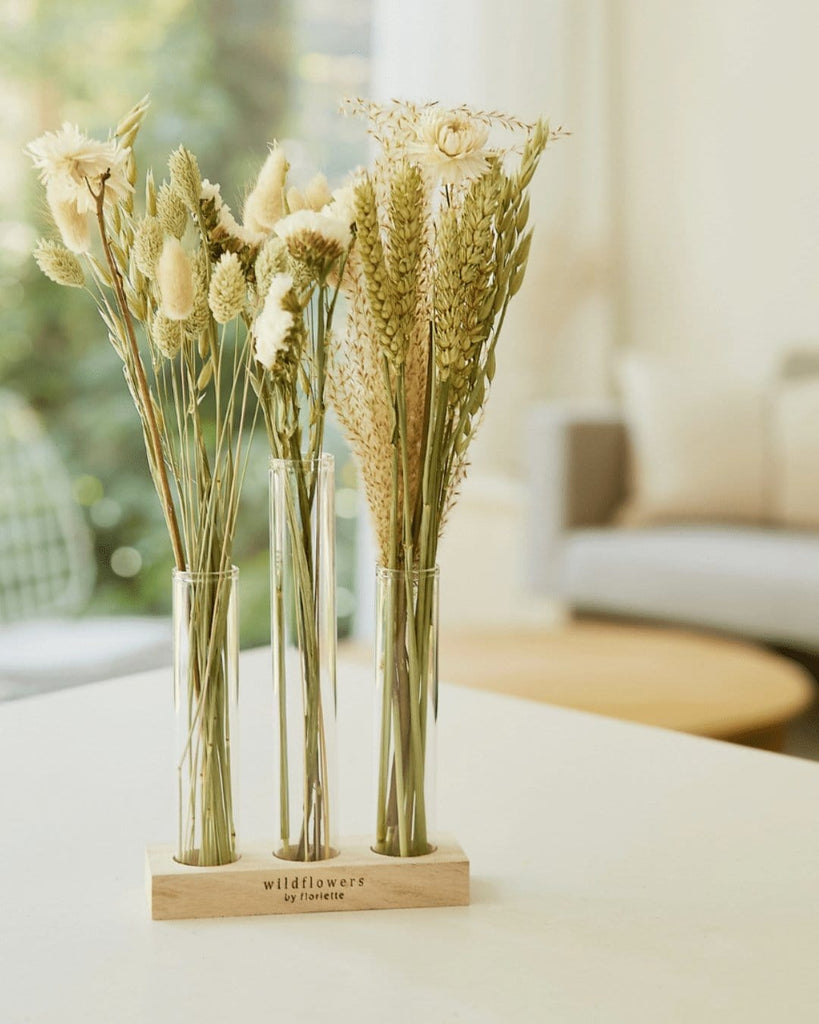 Blomster i postkasse gaveeske - med vaser - naturlig - Snyggelig