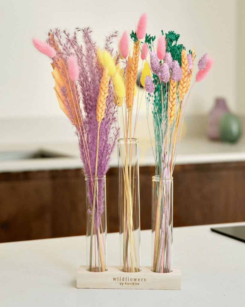Blomster i postkasse gaveeske - med vaser - pastell - Snyggelig
