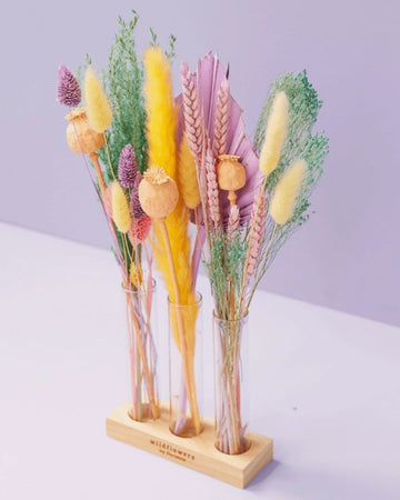 Blomster i postkasse gaveeske - med vaser - pastell - Snyggelig