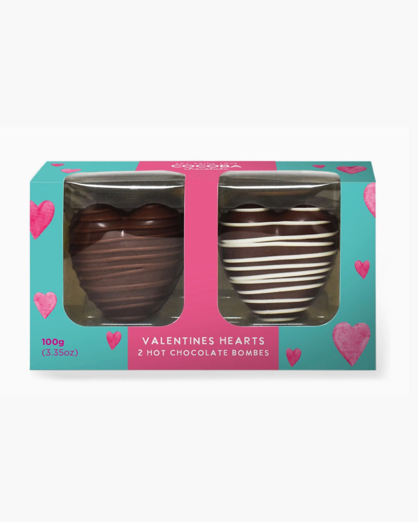 Hjerteformede varm sjokoladebomber med marshmellow - Snyggelig