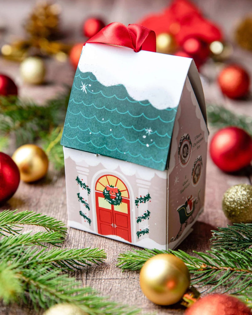 Julehus - gavesett med 10 håndsydde teposer - Snyggelig