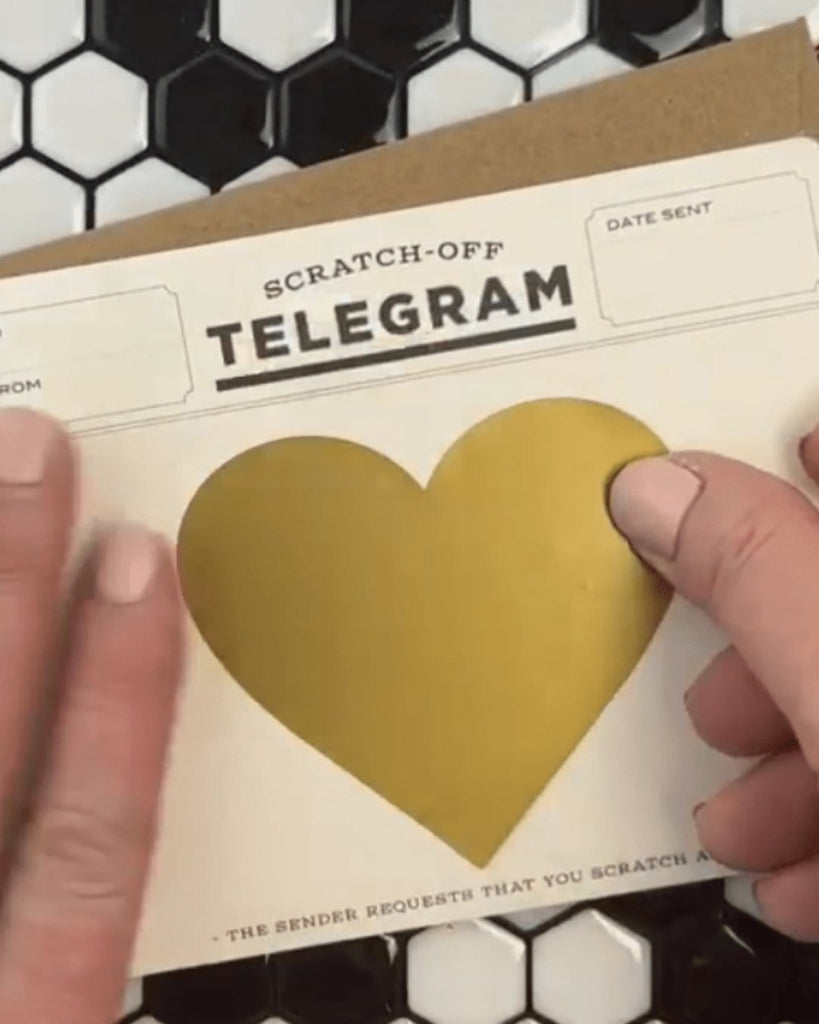 Klassisk Telegram-skrapekort - Snyggelig