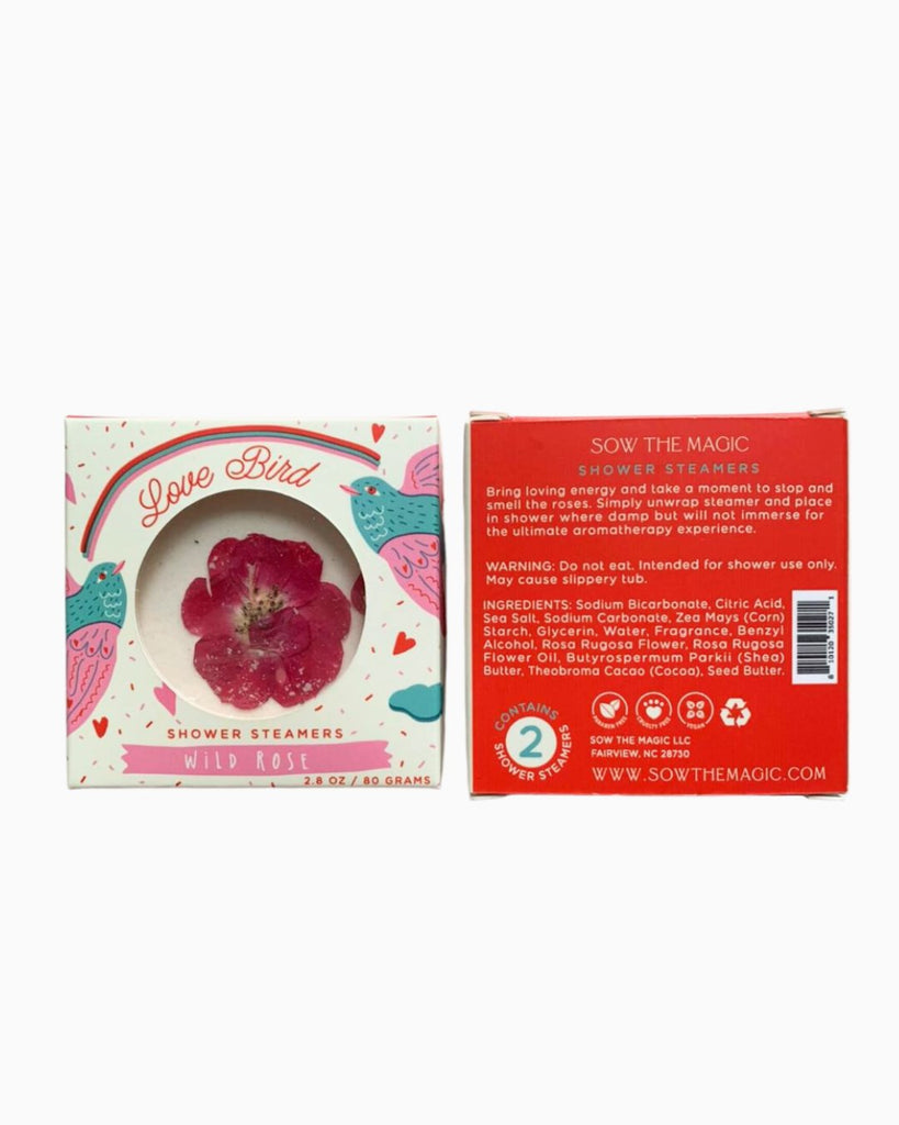 Love Bird - wild rose shower steamer duo - Snyggelig