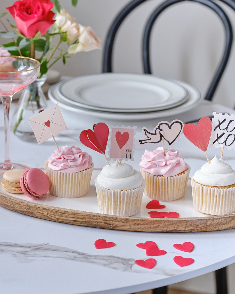 Romantiske cupcake toppers - Snyggelig