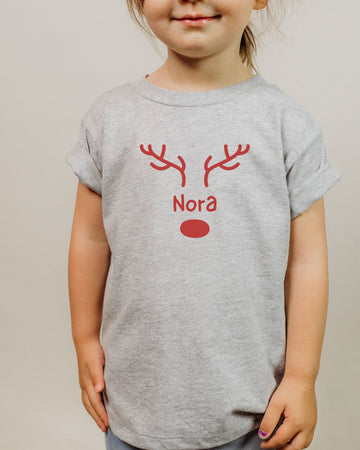 Søt reinsdyr personlig t-skjorte for barn - Snyggelig