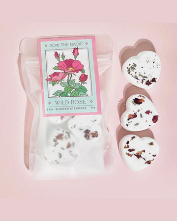 Wild rose hearts - shower steamers - Snyggelig